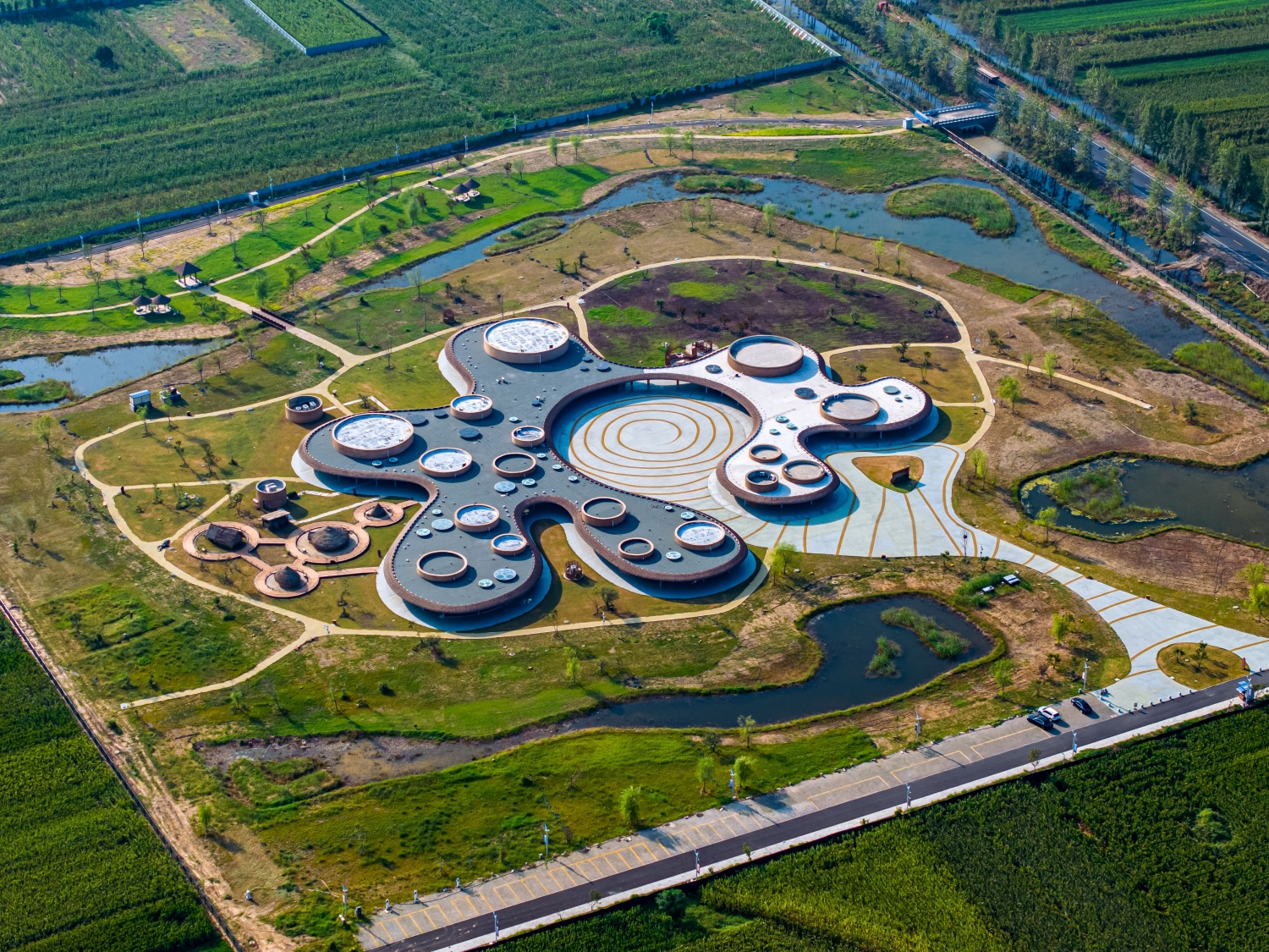 賈湖遺址博物館鳥瞰圖。賈湖遺址博物館供圖